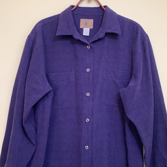 St. John's Bay | Vintage 90's Deep Purple Ultra Suede Button Down Shirt XL Tall - Picture 3 of 17